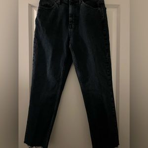Topshop size 5 (27W L30) straight leg dark wash jeans NWT